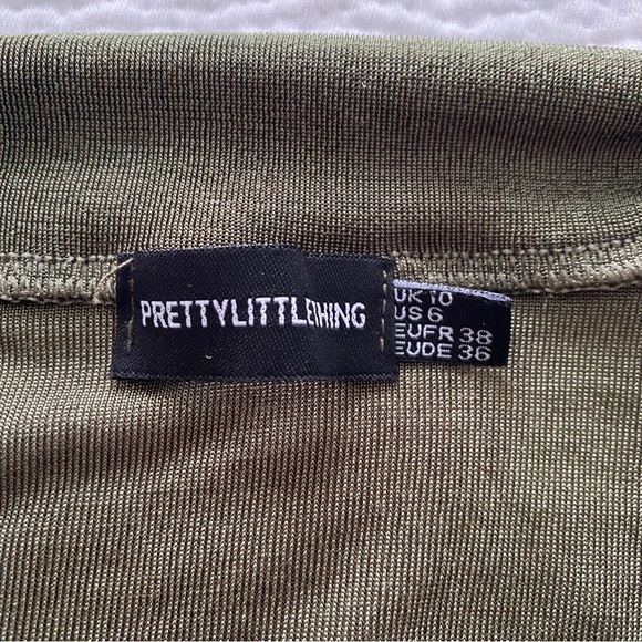 PrettyLittleThing Bodysuit Green Size 6 - Picture 4 of 5